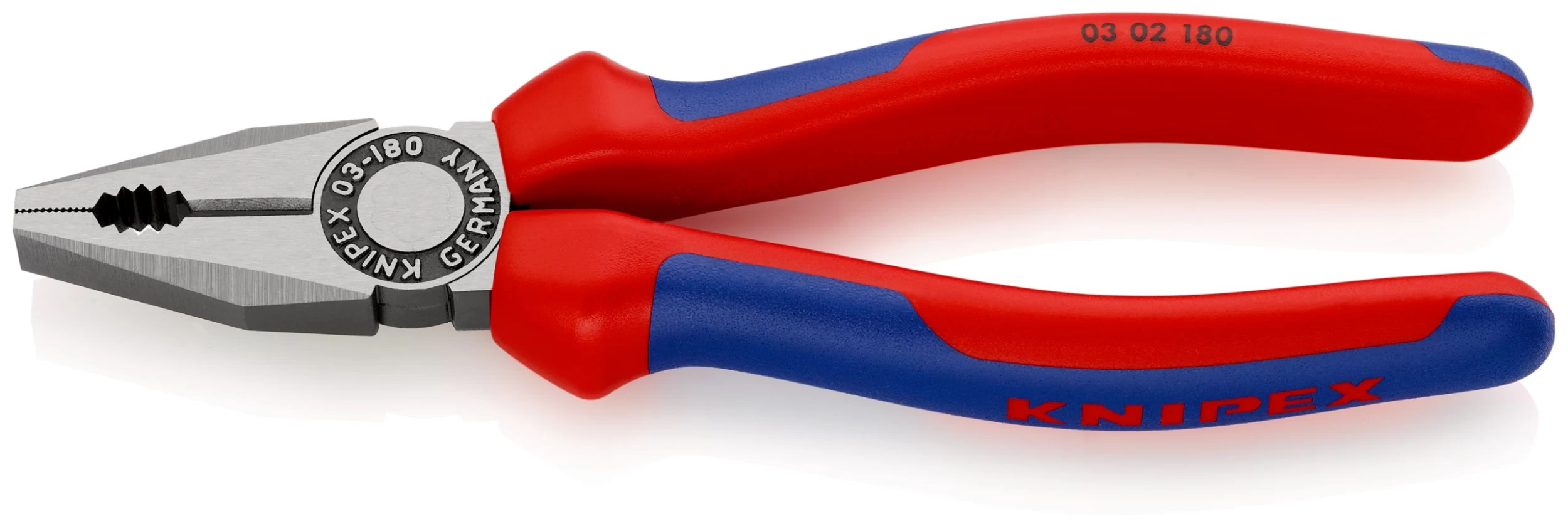 Knipex 03 02 180 Combination Pliers With Multi-Component Grips 180mm 3 Knipex 03 02 180 Combination Pliers With Multi-Component Grips 180mm