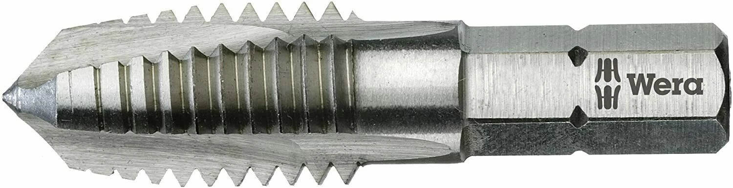 Wera 104654 844/7 7 Piece Metric HSS Metal Tap Threading Bit Set & 1/4" Bit Holder 5 Wera 104654 844/7 7 Piece Metric HSS Metal Tap Threading Bit Set & 1/4" Bit Holder - Image 3