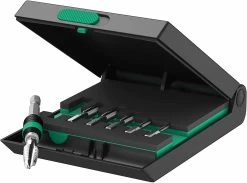 Wera 104654 844/7 7 Piece Metric HSS Metal Tap Threading Bit Set &amp; 1/4" Bit Holder
