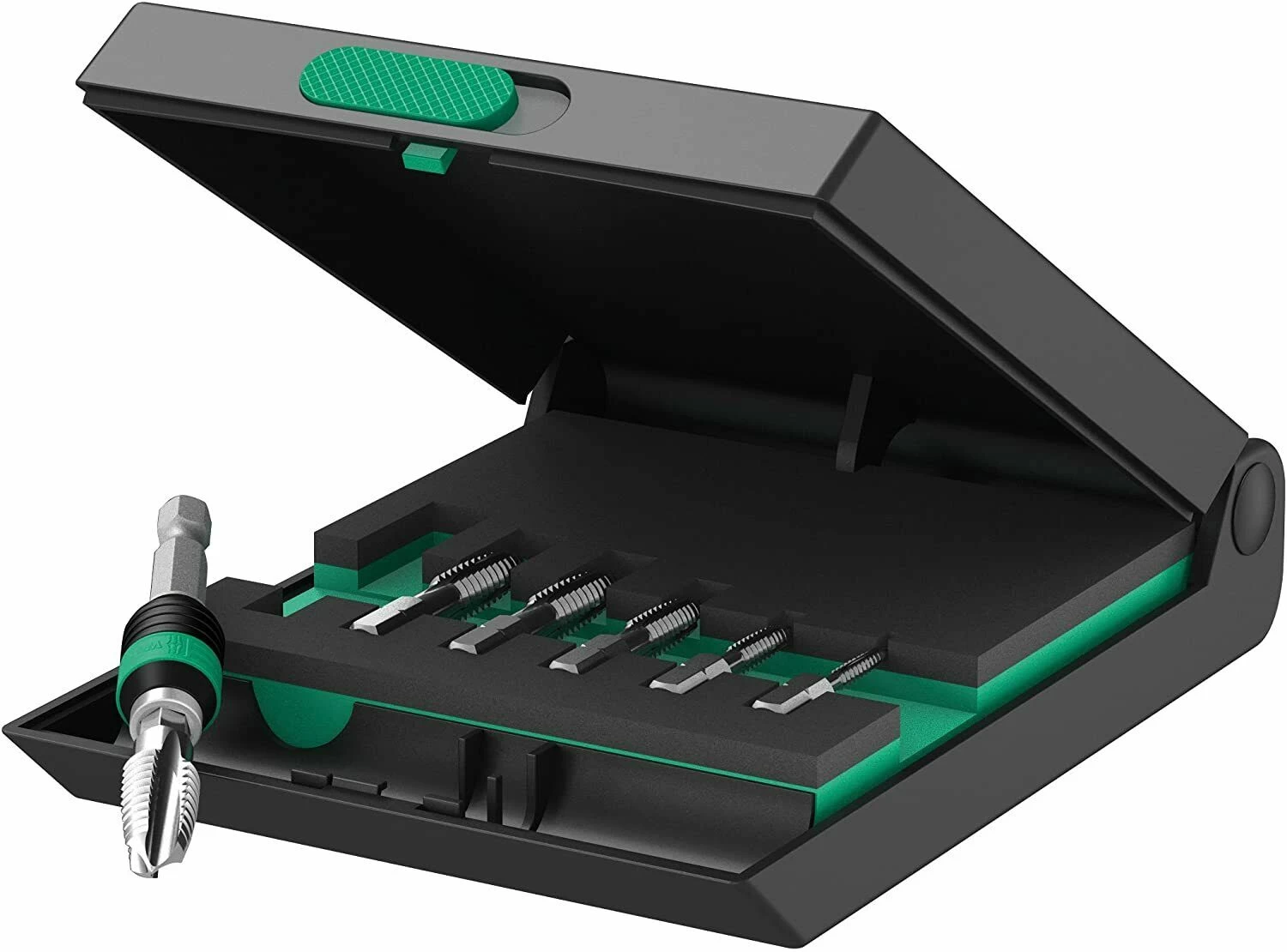 Wera 104654 844/7 7 Piece Metric HSS Metal Tap Threading Bit Set & 1/4" Bit Holder 3 Wera 104654 844/7 7 Piece Metric HSS Metal Tap Threading Bit Set & 1/4" Bit Holder