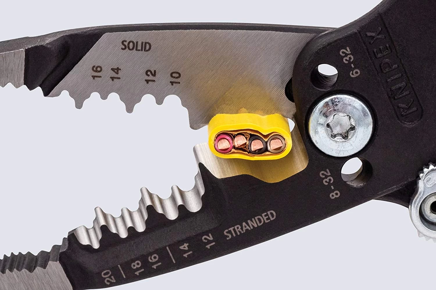 Knipex 13 71 8 American Style Electrician Multifunction Wire Stripper PVC Grip 200mm 8 Knipex 13 71 8 American Style Electrician Multifunction Wire Stripper PVC Grip 200mm - Image 6