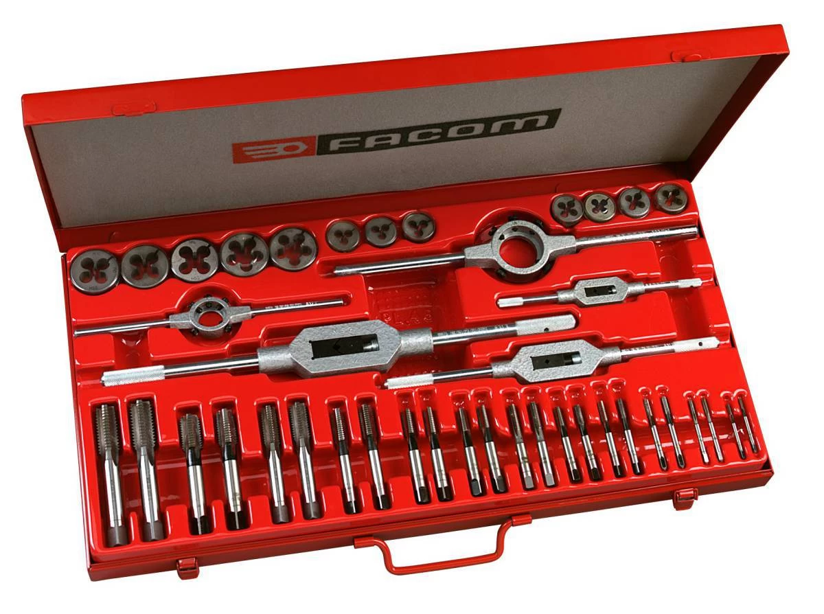 Facom 221.227SJ2 41 Piece Tap And Die Set M3 To M18 ( Inc .Cobalt Steel Taps) 3 Facom 221.227SJ2 41 Piece Tap And Die Set M3 To M18 ( Inc .Cobalt Steel Taps)