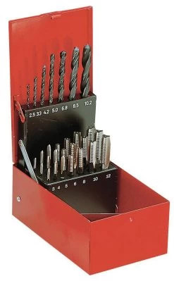 Facom 227.J2A High Speed Steel Tap And Drill Bit Set. M3 - M12.