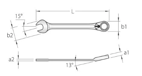 Gedore 7 UR Metric Reversible Ratcheting Combination Spanner Wrench 19mm 4 Gedore 7 UR Metric Reversible Ratcheting Combination Spanner Wrench 19mm - Image 2