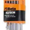 Beta 42N/SC9i 9 Piece Metric Combination Spanner Set Supplied In Storage Clip 8-19mm -Professional Hand Tool Store 42N slash SC9I E