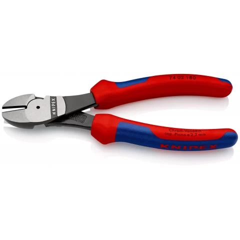 Knipex 74 02 180 High Leverage Diagonal Side Cutter Pliers (Snips) Multi-Component Grips 180mm 4 Knipex 74 02 180 High Leverage Diagonal Side Cutter Pliers (Snips) Multi-Component Grips 180mm - Image 2