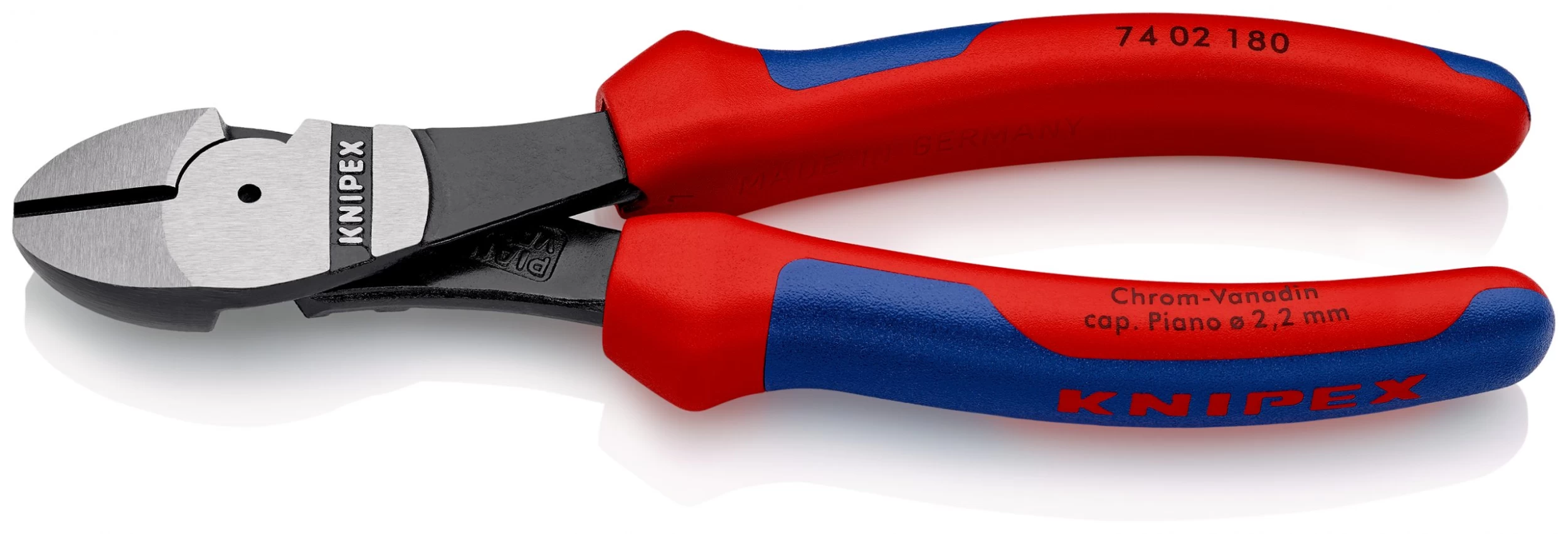 Knipex 74 02 180 High Leverage Diagonal Side Cutter Pliers (Snips) Multi-Component Grips 180mm 3 Knipex 74 02 180 High Leverage Diagonal Side Cutter Pliers (Snips) Multi-Component Grips 180mm