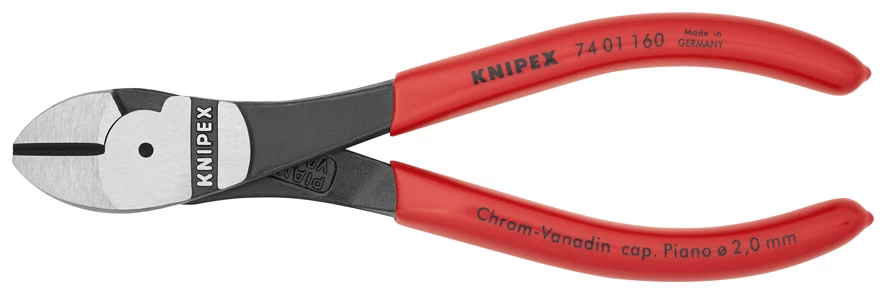 Knipex 74 01 160 High Leverage Diagonal Side Cutter Pliers 160mm 3 Knipex 74 01 160 High Leverage Diagonal Side Cutter Pliers 160mm