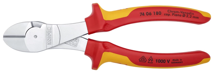 Knipex 74 06 180 VDE High Leverage Diagonal Side Cutter Pliers 180mm 3 Knipex 74 06 180 VDE High Leverage Diagonal Side Cutter Pliers 180mm