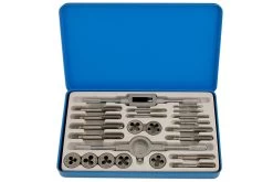 Gunson 23 Piece Whitworth Tap And Die Set 1/8"-1/2" BSW In A Metal Case