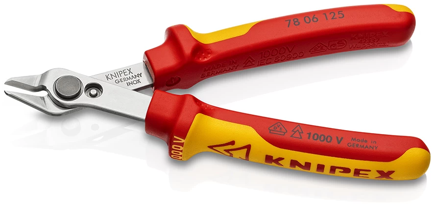 Knipex 78 06 125 VDE Insulated Diagonal Super Knips Diagonal Flush Cut Side Cutter Pliers 125mm 4 Knipex 78 06 125 VDE Insulated Diagonal Super Knips Diagonal Flush Cut Side Cutter Pliers 125mm - Image 2