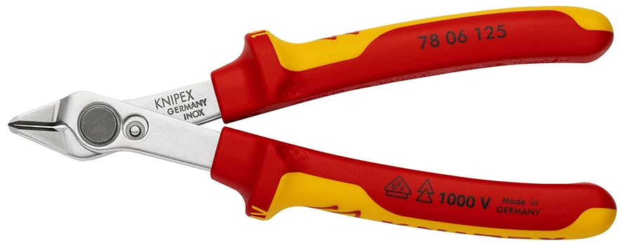 Knipex 78 06 125 VDE Insulated Diagonal Super Knips Diagonal Flush Cut Side Cutter Pliers 125mm 3 Knipex 78 06 125 VDE Insulated Diagonal Super Knips Diagonal Flush Cut Side Cutter Pliers 125mm