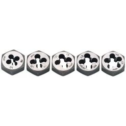 Draper 79198 D25-MM/A 5 Piece Metric Hexagon Die Nut Set M6-M12