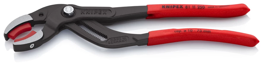 Knipex 81 11 250 Soft Jaw Push Button Waterpump Slip Joint Pliers 250mm (75mm Capacity) 4 Knipex 81 11 250 Soft Jaw Push Button Waterpump Slip Joint Pliers 250mm (75mm Capacity) - Image 2