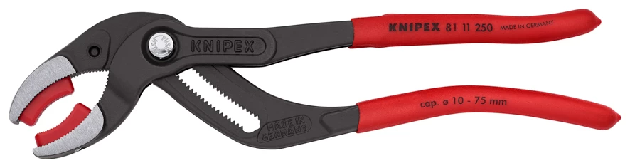 Knipex 81 11 250 Soft Jaw Push Button Waterpump Slip Joint Pliers 250mm (75mm Capacity) 3 Knipex 81 11 250 Soft Jaw Push Button Waterpump Slip Joint Pliers 250mm (75mm Capacity)