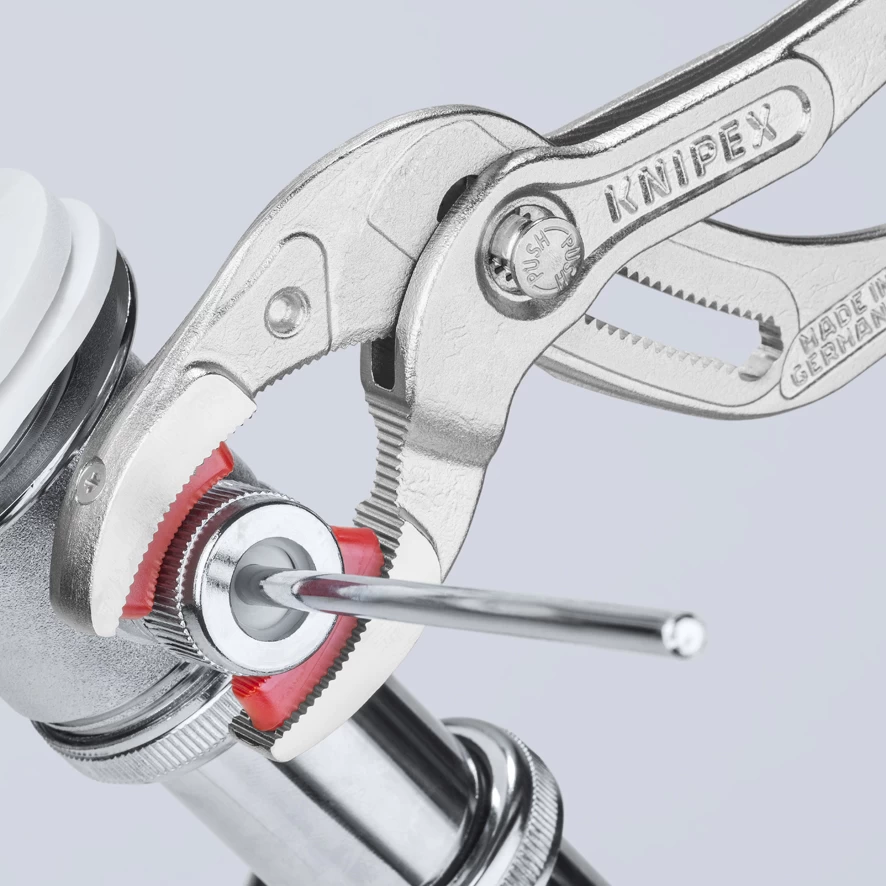 Knipex 81 13 250 Soft Jaw Push Button Waterpump Slip Joint Pliers 250mm (75mm Capacity) 8 Knipex 81 13 250 Soft Jaw Push Button Waterpump Slip Joint Pliers 250mm (75mm Capacity) - Image 6