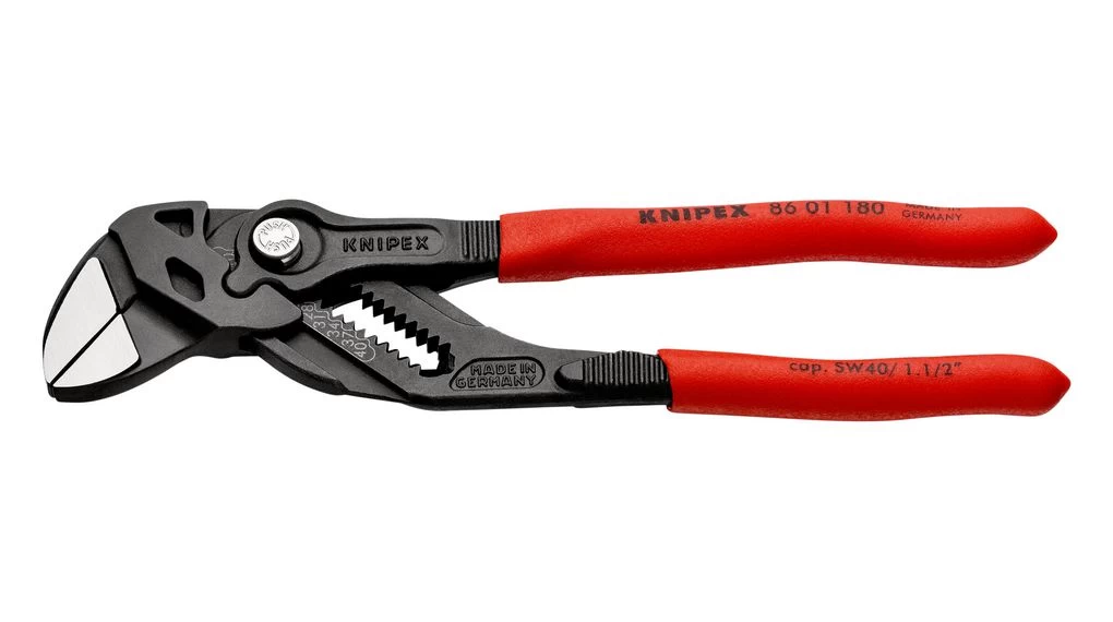 Knipex 86 01 180 Lock Button Waterpump Slip Joint Pliers 180mm (40mm Capacity) 3 Knipex 86 01 180 Lock Button Waterpump Slip Joint Pliers 180mm (40mm Capacity)