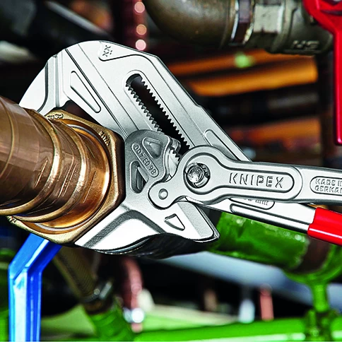 Knipex 86 03 400 Lock Button Waterpump Slip Joint Pliers Wrench PVC Grip 400mm (85mm Capacity) 8 Knipex 86 03 400 Lock Button Waterpump Slip Joint Pliers Wrench PVC Grip 400mm (85mm Capacity) - Image 6