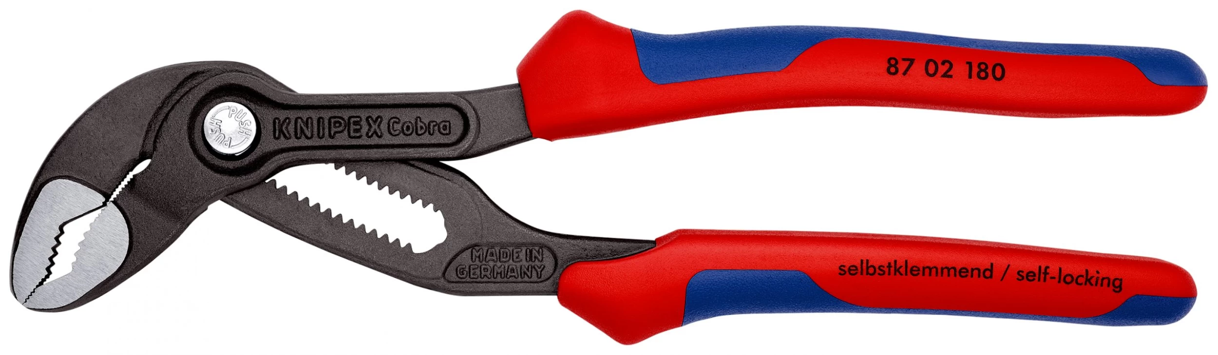 Knipex 87 02 180 Cobra® Hightech Waterpump Pliers Multi-Component Grips 180mm 3 Knipex 87 02 180 Cobra® Hightech Waterpump Pliers Multi-Component Grips 180mm