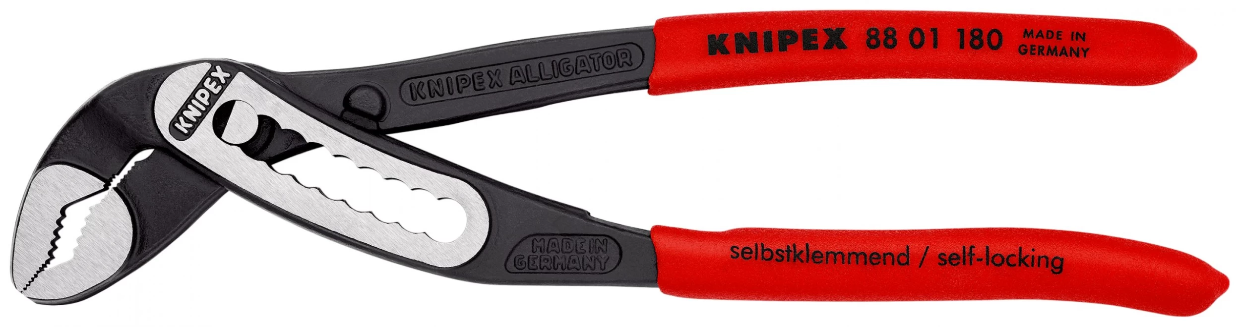 Knipex 88 01 180 Alligator® Self Locking Waterpump Pliers 180mm (36mm Capacity) 3 Knipex 88 01 180 Alligator® Self Locking Waterpump Pliers 180mm (36mm Capacity)