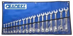 Expert By Facom E110313 18 Piece Metric Combination Spanner Set In Tool Roll 6-24mm -Professional Hand Tool Store E1103131