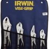 Irwin Vise-Grip T71 4 Piece Original Curved, Straight And Long Nose Locking Pliers Set In Kit Bag