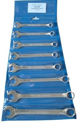 King Dick TKC8M 8 Piece Metric Combination Spanner Set 11-24mm