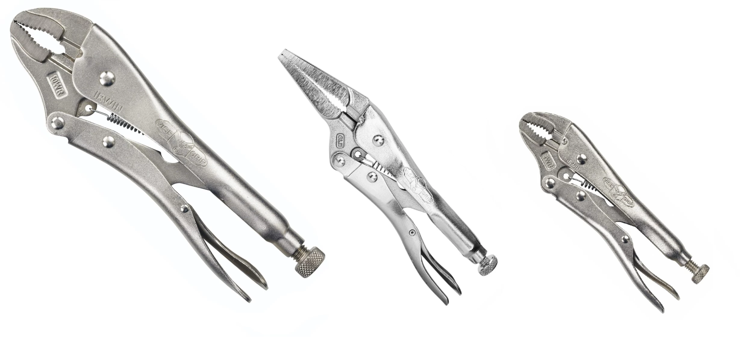 Irwin Vise-Grip TVG73 3 Piece Orginal Quick Release Curved And Long Nose Locking Jaw Pliers 3 Irwin Vise-Grip TVG73 3 Piece Orginal Quick Release Curved And Long Nose Locking Jaw Pliers