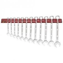 Teng WR8012 12 Piece Anti-Slip Combination Spanner Set On Wall Rack 8-19mm