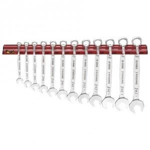 Teng WR8012 12 Piece Anti-Slip Combination Spanner Set On Wall Rack 8-19mm