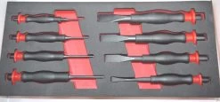 Britool Hallmark HMPC8TC 8 Piece Punch And Chisel Set With Comfort Grip Handles